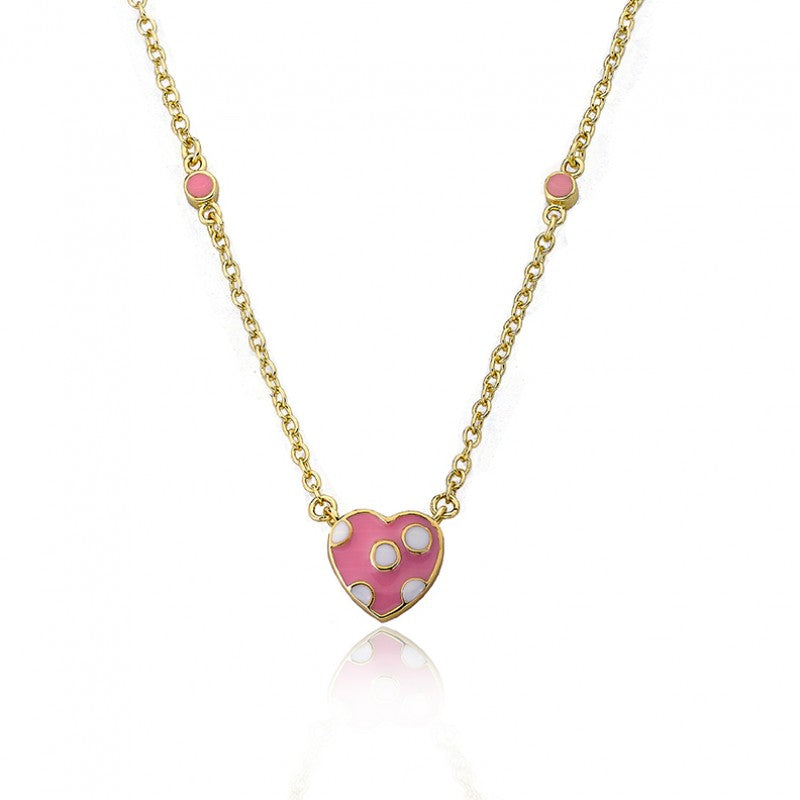 Polka Dot Heart Necklace