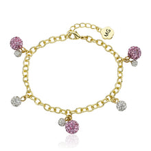 GLITZ BLITZ 3 Crystal Ball Charm Bracelet