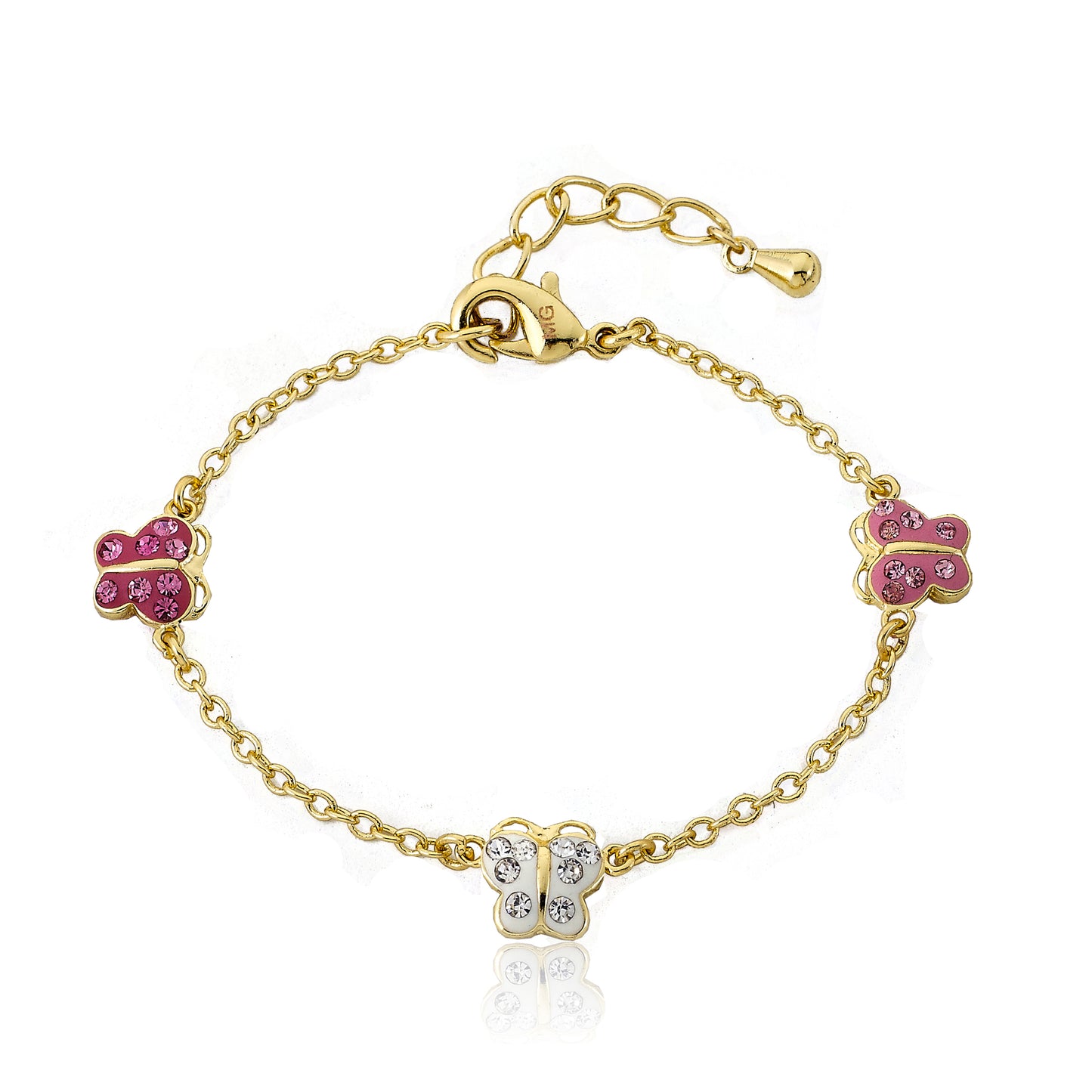 Shine Bright 3 Crystal Butterfly Bracelet