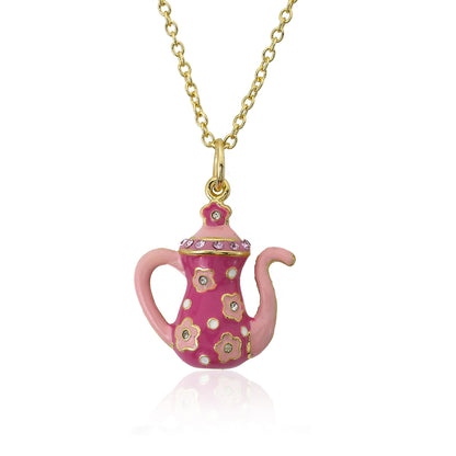 Crystal Tea Pot Necklace