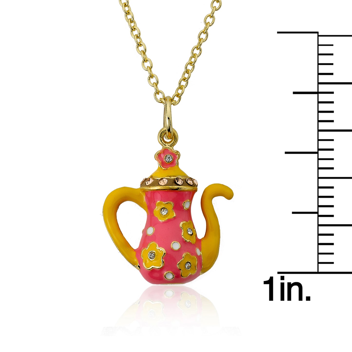 Crystal Tea Pot Necklace