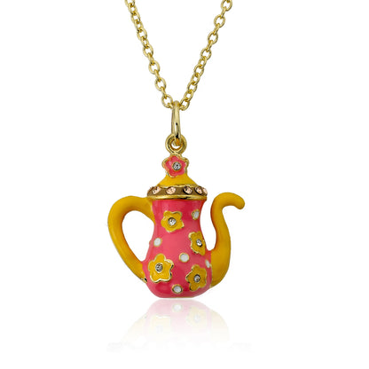 Crystal Tea Pot Necklace