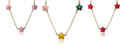 Triple Flower Necklace