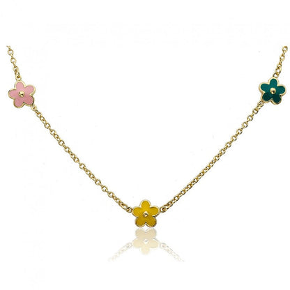 Triple Flower Necklace