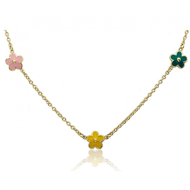 Triple Flower Necklace