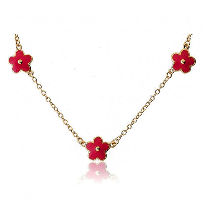 Triple Flower Necklace