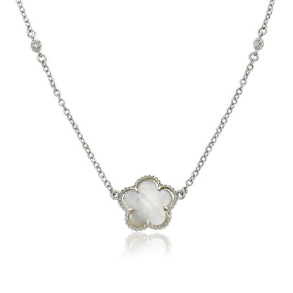 Mother Of Pearl Flower Necklace