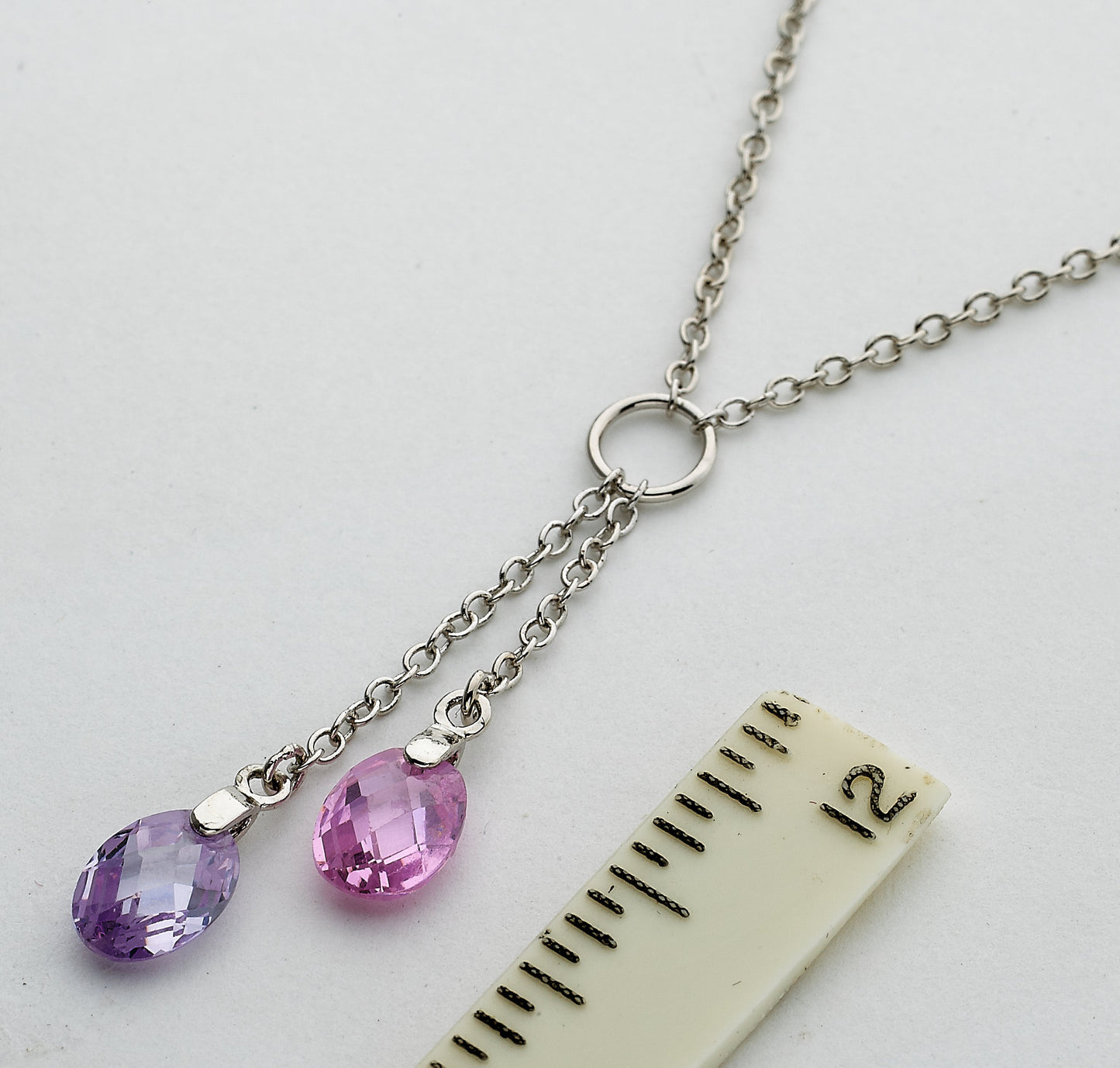 Crystal Drop Lariat Necklace