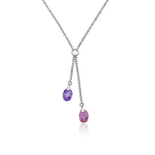 Crystal Drop Lariat Necklace