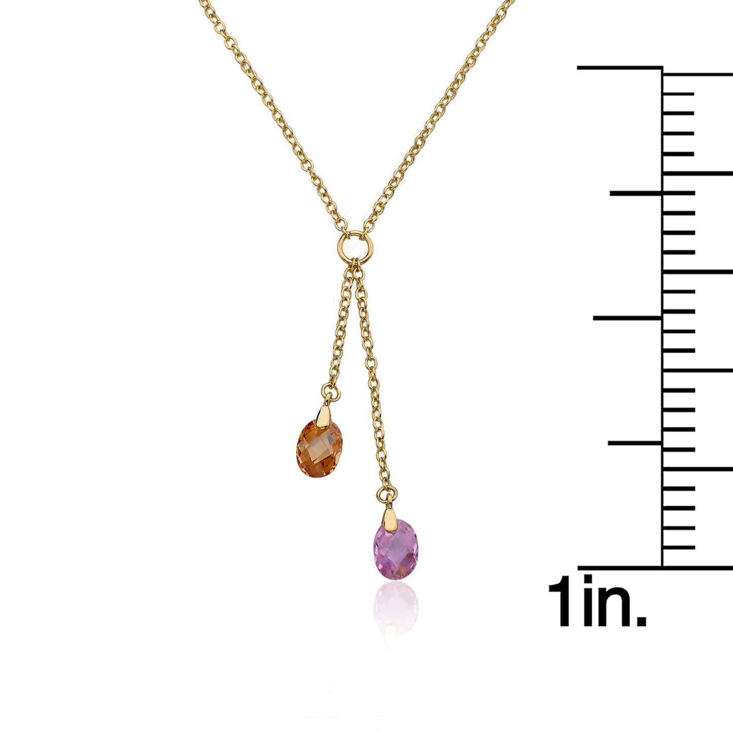 Crystal Drop Lariat Necklace