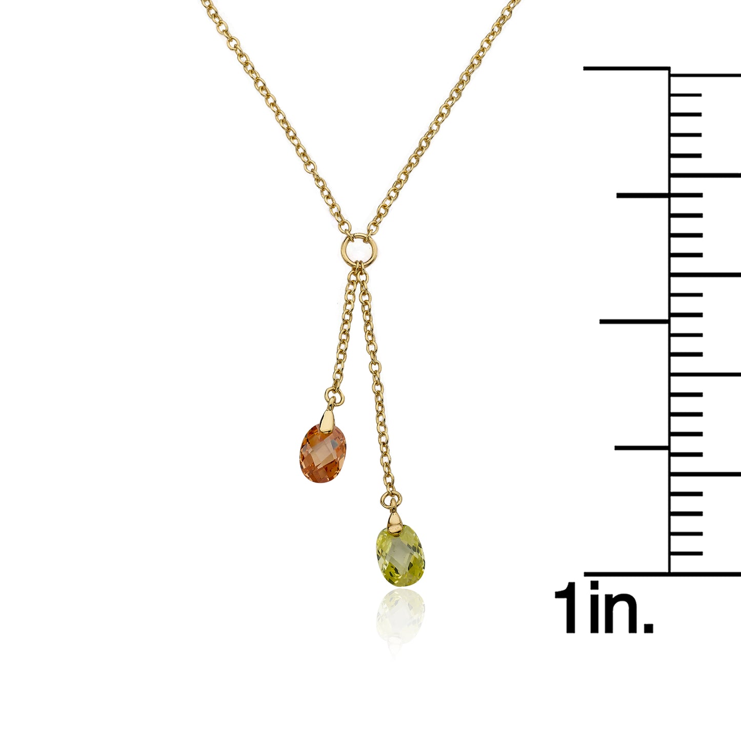 Crystal Drop Lariat Necklace