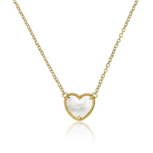 Mother Of Pearl Heart Necklace