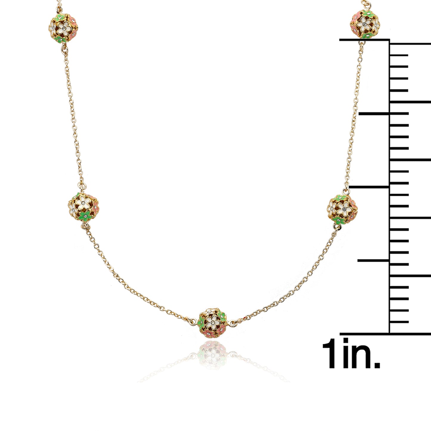 Pastel Flower Balls Necklace