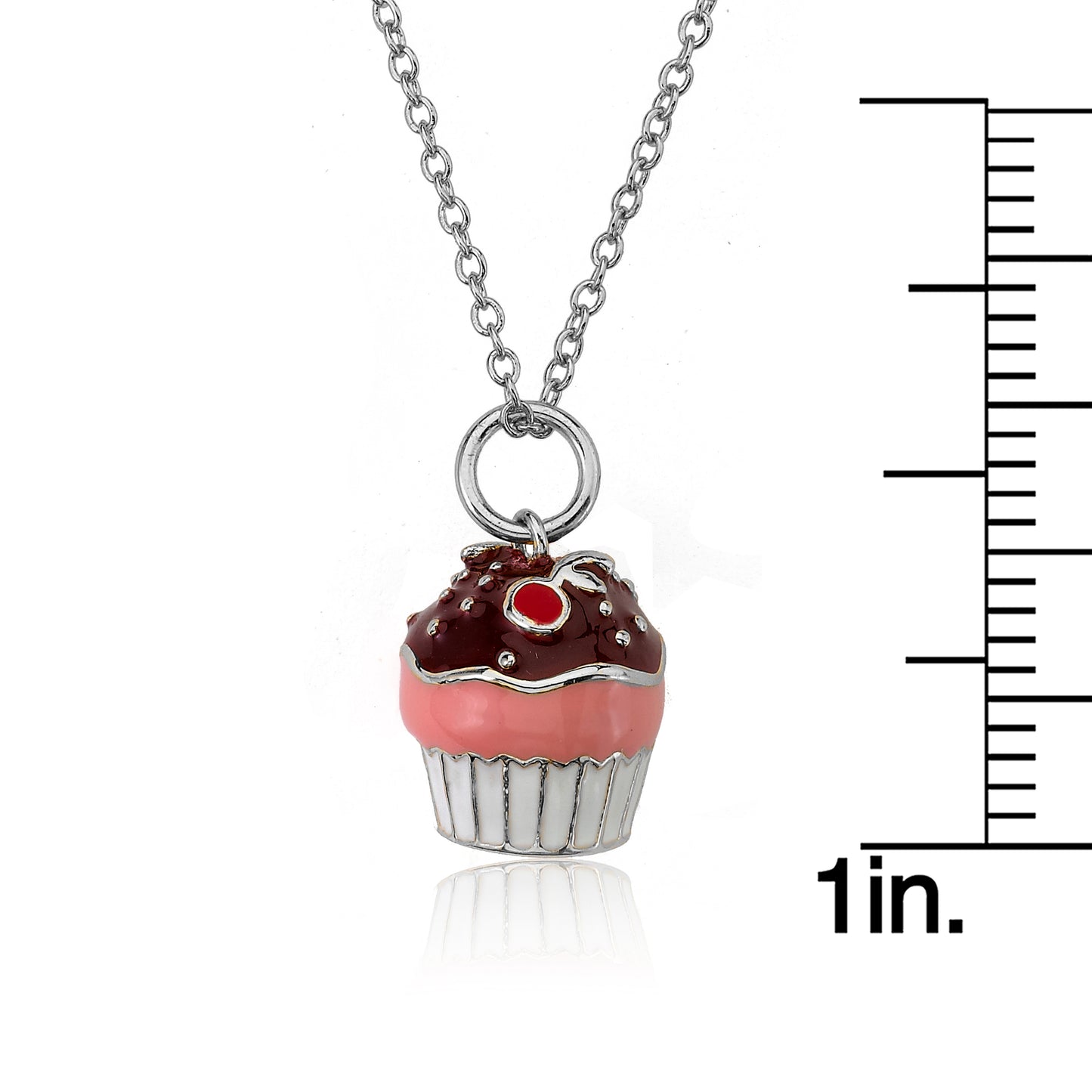 Enamel Cupcake Necklace