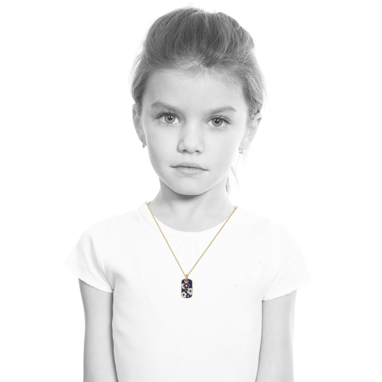 Girl's ID Flower Necklace