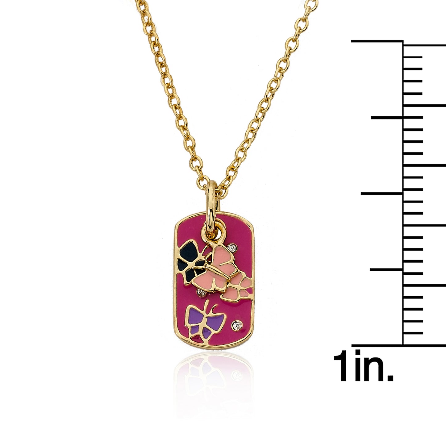 Girl's ID Butterfly Necklace