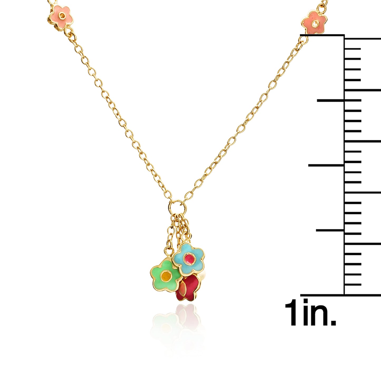 Butterfly And Flower Cluster Chain Necklace