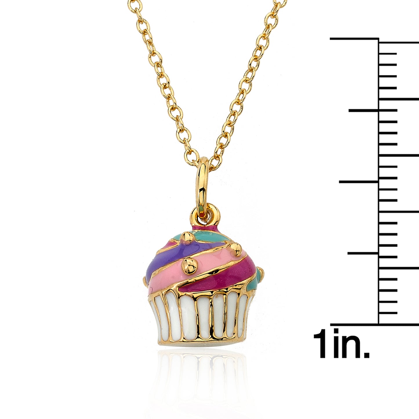 Swirl Cupcake Pendant Necklace