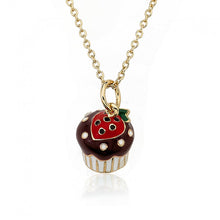 Strawberry Cupcake Pendant Necklace