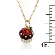 Strawberry Cupcake Pendant Necklace