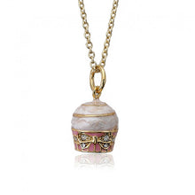 Frosted Cupcake Crystal Pendant Necklace