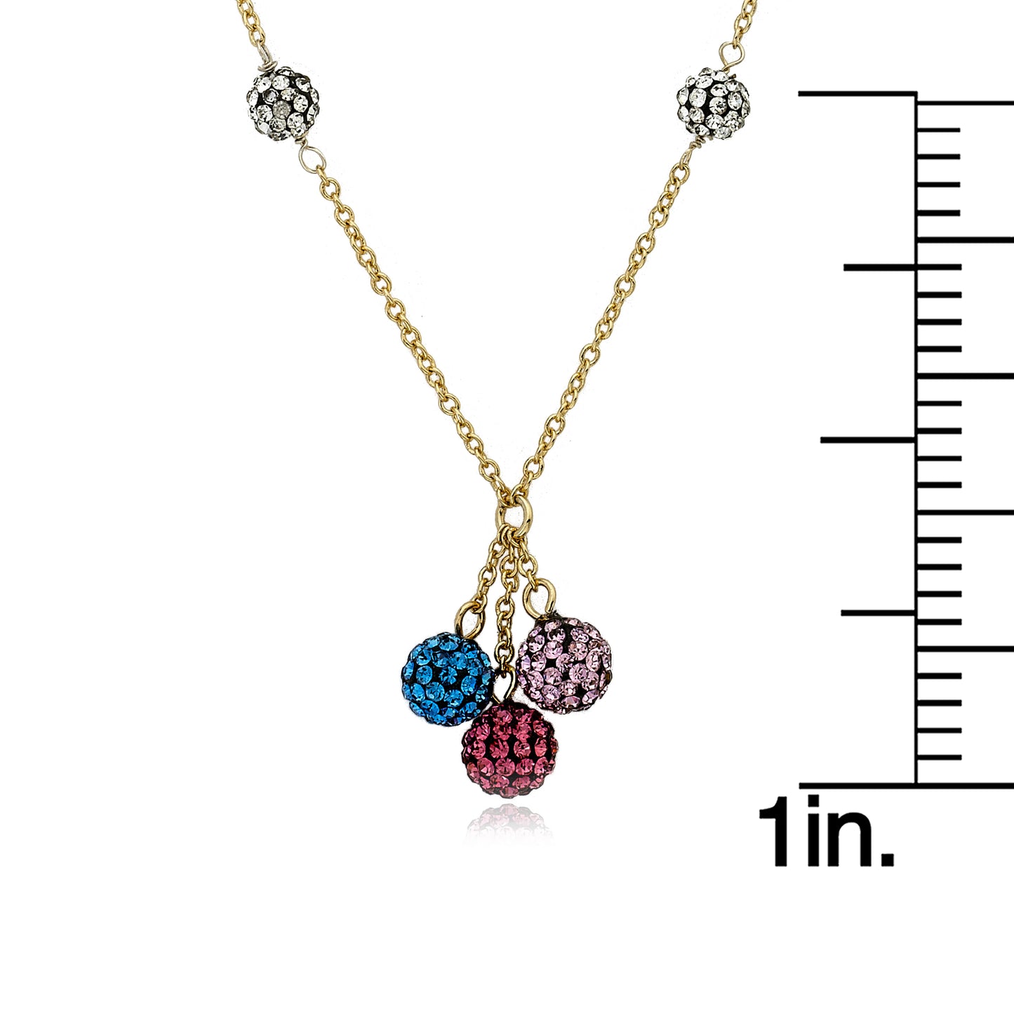 Crystal Ball Cluster Necklace