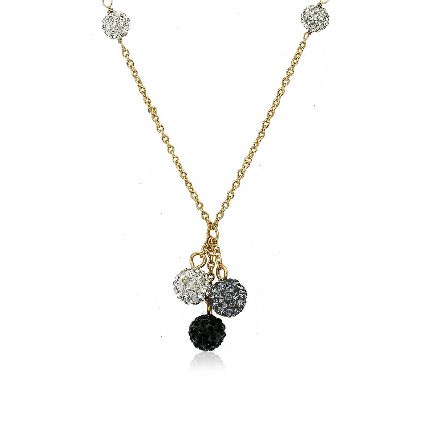 Crystal Ball Cluster Necklace