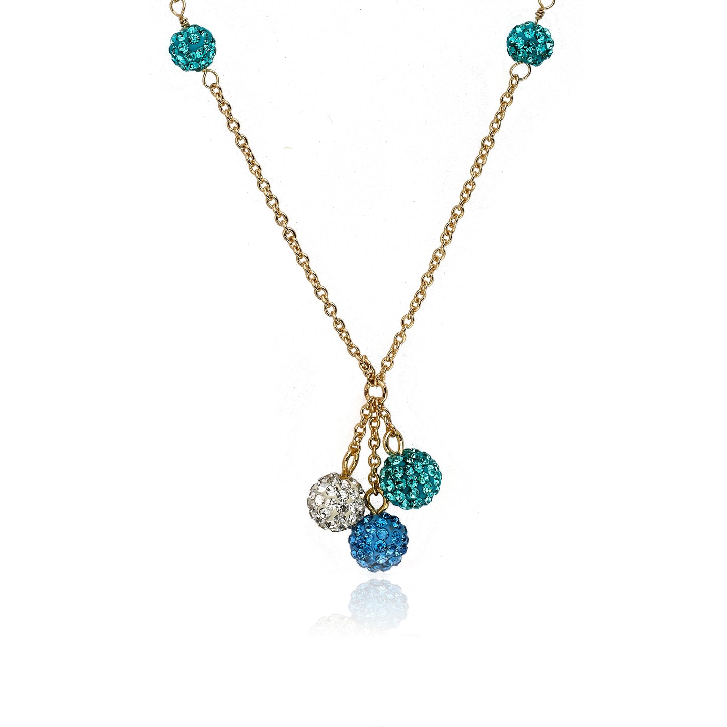 Crystal Ball Cluster Necklace