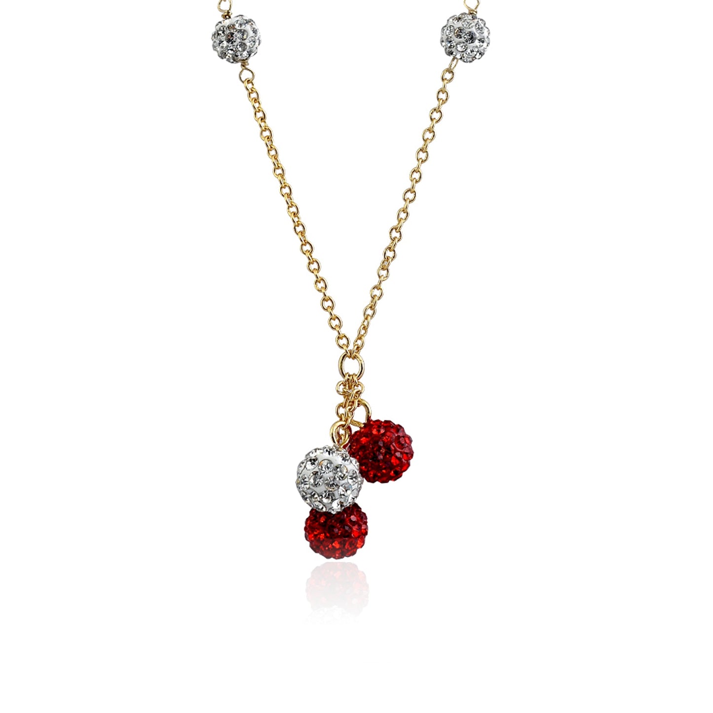 Crystal Ball Cluster Necklace