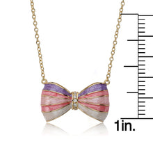 BOW BEAUTIFUL Enamel Bow Necklace