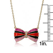 BOW BEAUTIFUL Enamel Bow Necklace