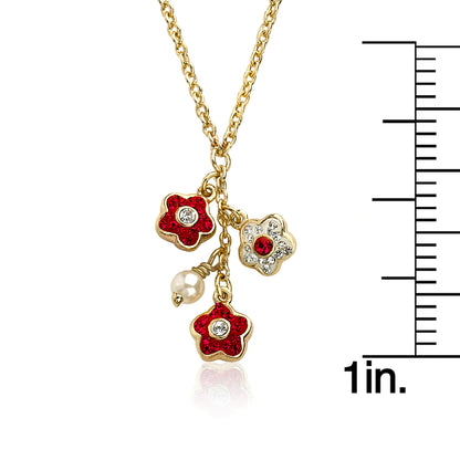 Crystal Flower Cluster Necklace