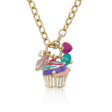 Swirl Cupcake Cluster Charm Necklace