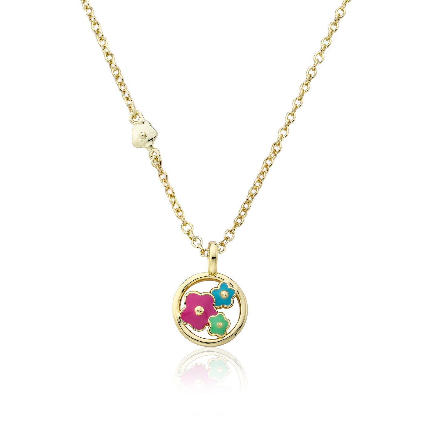 Flower Disc Necklace