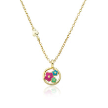 Flower Disc Necklace