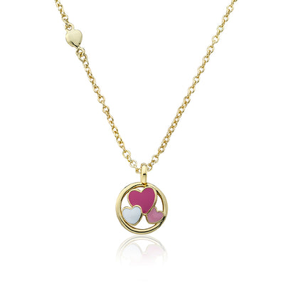 Heart Disc Necklace