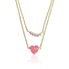 Glitter Girl Heart Necklace