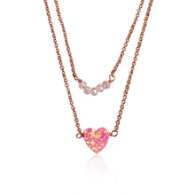 Glitter Girl Heart Necklace