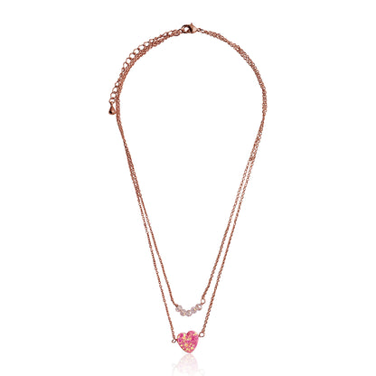 Glitter Girl Heart Necklace