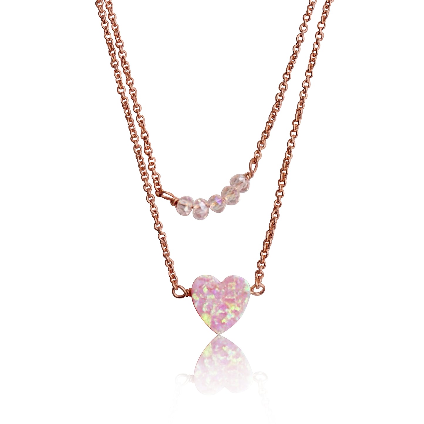 Glitter Girl Heart Necklace