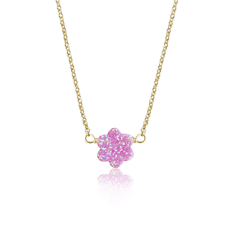 Glitter Girl Flower Necklace