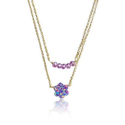 Glitter Girl Flower Necklace