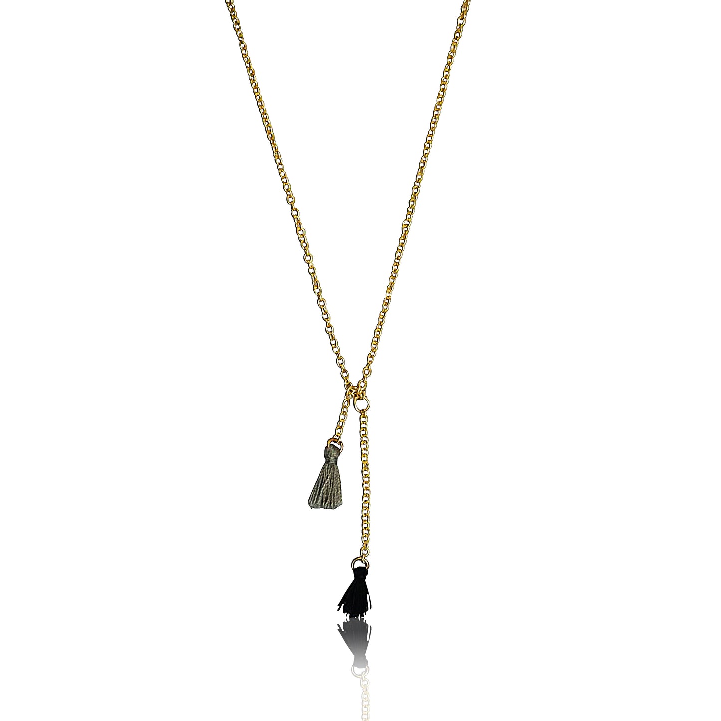 Mileez Mini Tassel Lariat Necklace