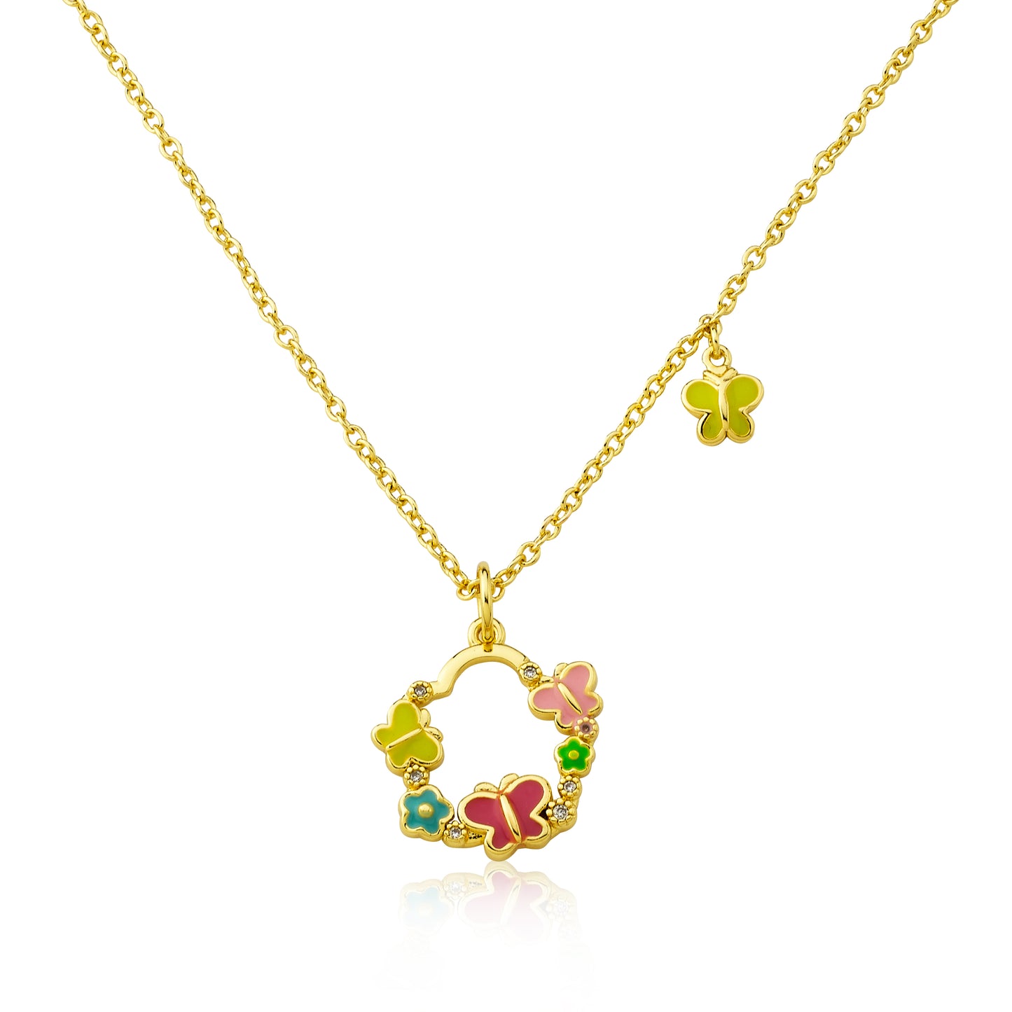 Butterfly Flower Necklace