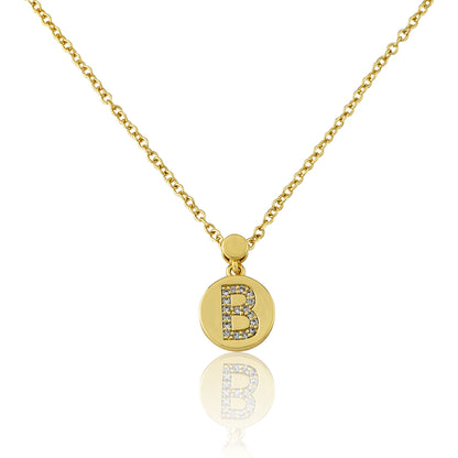 LMTS Classic! Initial Disc Pendant Necklace