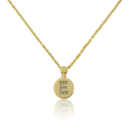 LMTS Classic! Initial Disc Pendant Necklace