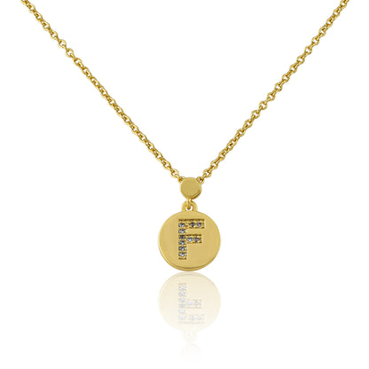 LMTS Classic! Initial Disc Pendant Necklace