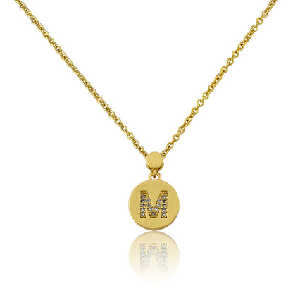 LMTS Classic! Initial Disc Pendant Necklace