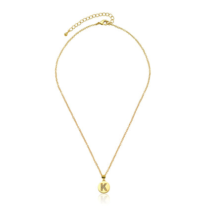 LMTS Classic! Initial Disc Pendant Necklace