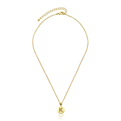 LMTS Classic! Initial Disc Pendant Necklace